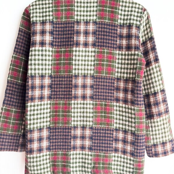 Vintage Sarah Morgan Patchwork Plaid Blazer S - Picture 6 of 6